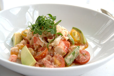 Food Rx: Crab, Avocado, & Tomato Salad w/ Lemon-Basil Dressing - Crab, Avocado, & Tomato Salad w/ Lemon-Basil Dressing