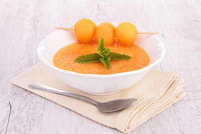 Chilled Cantaloupe-Mint Soup - Chilled Cantaloupe-Mint Soup