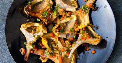 Artichokes Braised in Lemon and Olive Oil - Artichokes Braised in Lemon and Olive Oil
