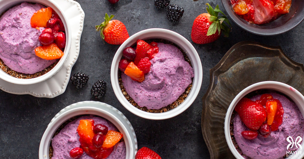 Berry Trio Cheesecake
      
      
      
        &ndash; Haylie Pomroy