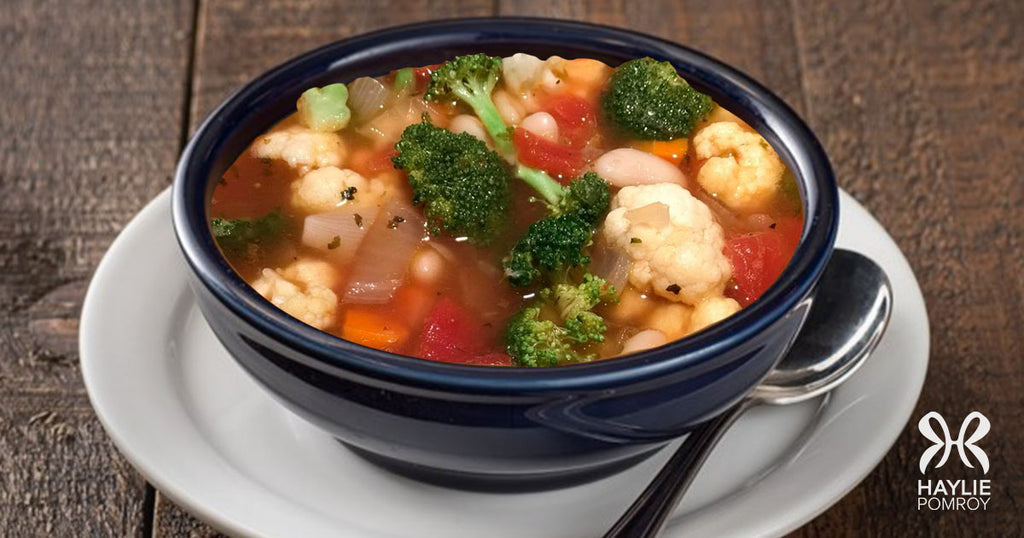 Broccoli, Cauliflower and White Bean Soup
      
      
      
        &ndash; Haylie Pomroy