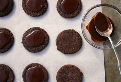 Cacao-Glazed Coin Cookies - Cacao-Glazed Coin Cookies
