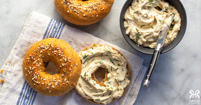Cashew Cream Cheese with Chives - Cashew Cream Cheese with Chives