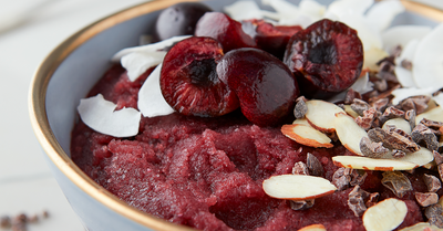 Cherry Almond Smoothie Bowl - Cherry Almond Smoothie Bowl