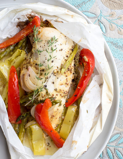 Chicken with Whole Grain Mustard & Veggies - Chicken with Whole Grain Mustard & Veggies