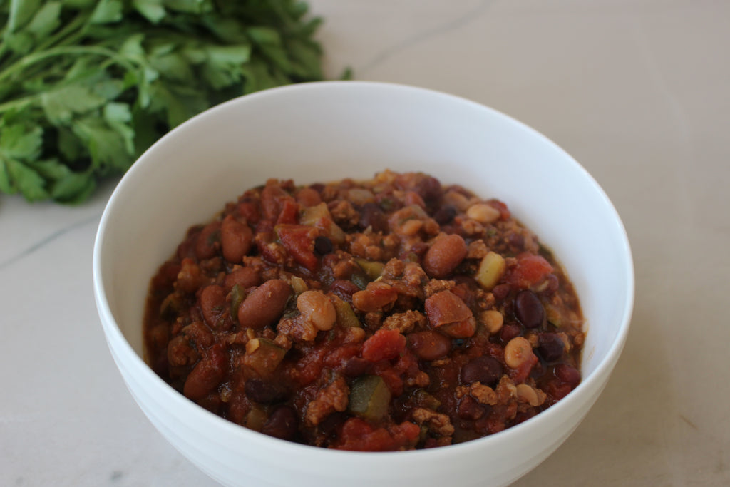 Turkey or Buffalo Chili - Phase 1 FMD Chili Recipe | Haylie Pomroy