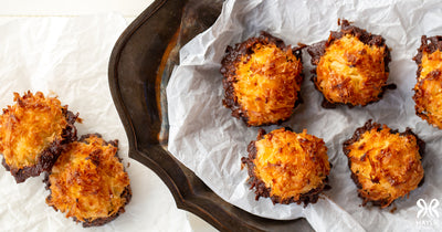 Chocolate-Dipped Coconut Macaroons - Chocolate-Dipped Coconut Macaroons