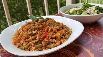 Colombian Style Chicken with Rice - Colombian Style Chicken with Rice