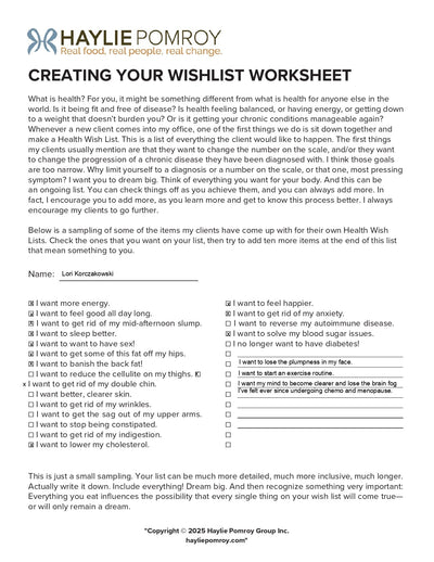 Health Wishlist - Health Wishlist