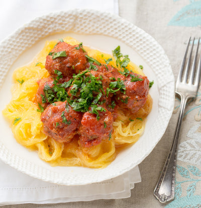 Spaghetti Squash and Meatballs - Spaghetti Squash and Meatballs