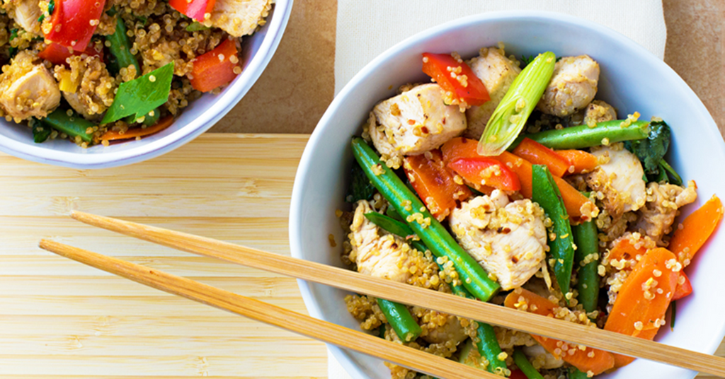 D-Burn: Quinoa “Fried Rice” with Chicken
      
      
      
        &ndash; Haylie Pomroy