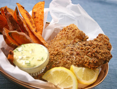 Pretzel-Crusted Fish Fillets - Pretzel-Crusted Fish Fillets