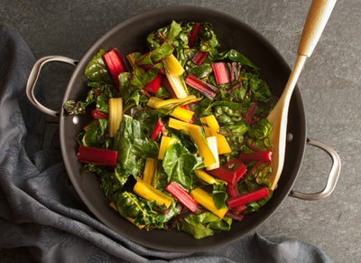 Flash-Cooked Greens with Garlic - Flash-Cooked Greens with Garlic