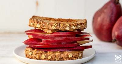 Grilled Almond Butter and Pear Sandwich - Grilled Almond Butter and Pear Sandwich