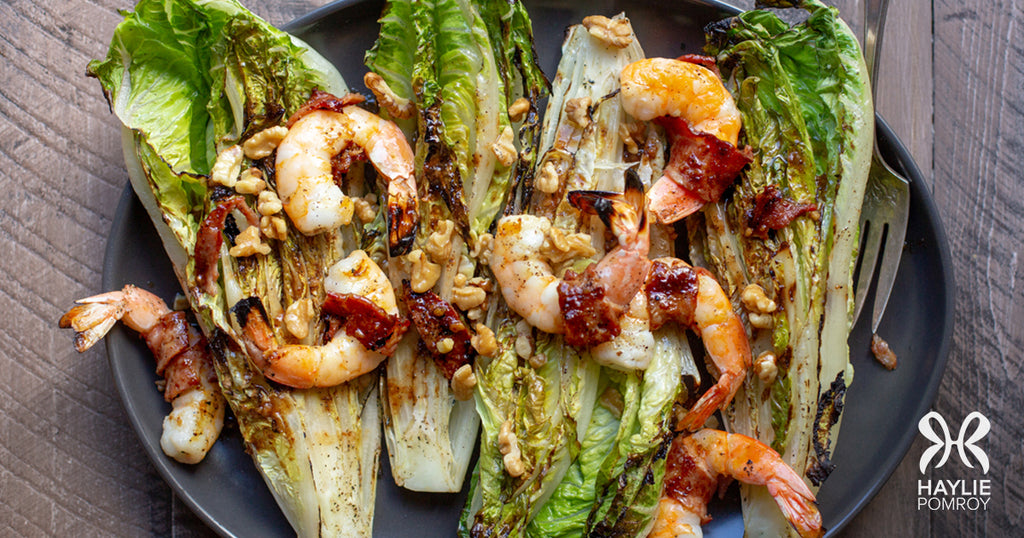 Grilled Romaine and Bacon-Wrapped Shrimp Salad
      
      
      
        &ndash; Haylie Pomroy