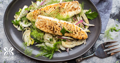 Halibut with Lemon-Fennel Salad - Halibut with Lemon-Fennel Salad
