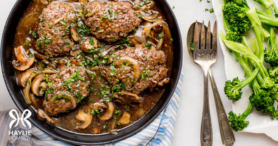 Burgers with Mushroom Gravy - Burgers with Mushroom Gravy