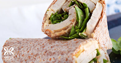 Hummus Turkey Spinach Wrap - Hummus Turkey Spinach Wrap