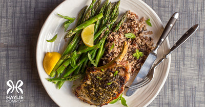 Lemon Basil Pork Chops with Wild Rice - Lemon Basil Pork Chops with Wild Rice