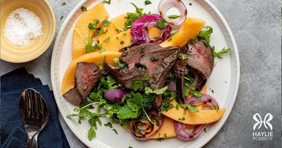 Melon and Steak Salad with Smoked Paprika Dressing - Melon and Steak Salad with Smoked Paprika Dressing