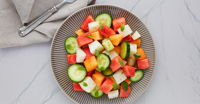 Minty Melon Salad - Minty Melon Salad