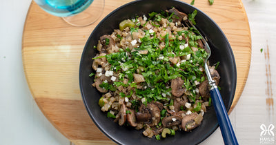 Mushroom and Cauliflower Rice Skillet - Mushroom and Cauliflower Rice Skillet