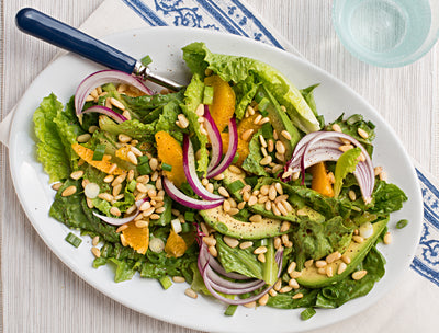 Orange Pine Nut Salad with Avocado - Orange Pine Nut Salad with Avocado