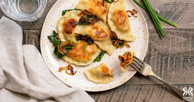 Savory Turkey Bacon, Sweet Potato, and Caramelized Onion Pierogies - Savory Turkey Bacon, Sweet Potato, and Caramelized Onion Pierogies