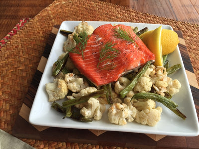 Baked Salmon & Roasted Cauliflower - Baked Salmon & Roasted Cauliflower