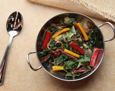 Sautéed Swiss Chard with Onions - Sautéed Swiss Chard with Onions