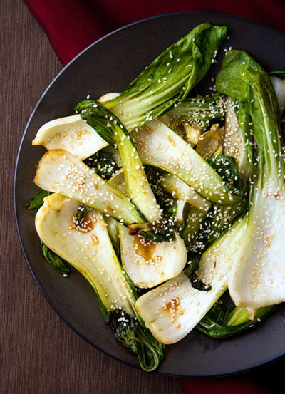 Sesame Stir-Fried Chinese Greens - Sesame Stir-Fried Chinese Greens