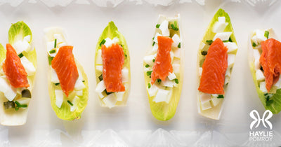 Smoked Salmon and Eggs in Endive - Smoked Salmon and Eggs in Endive
