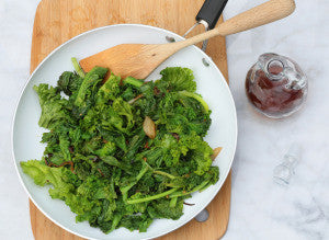 Spicy Sesame Mustard Greens - Spicy Sesame Mustard Greens