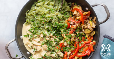 Spinach Fettuccine Chicken Alfredo - Spinach Fettuccine Chicken Alfredo