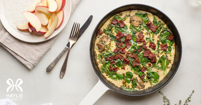 Spinach Mushroom Frittata - Spinach Mushroom Frittata 