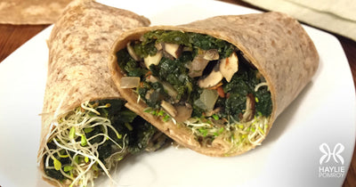 Spinach Mushroom Wrap - Spinach Mushroom Wrap