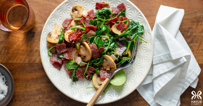 Spinach and Mushroom Scramble - Spinach and Mushroom Scramble