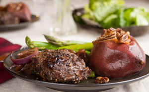Steak with Balsamic Caramelized Onions
      
      
      
        &ndash; Haylie Pomroy