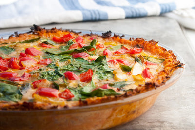 Sweet Potato Hash Brown Quiche - Sweet Potato Hash Brown Quiche