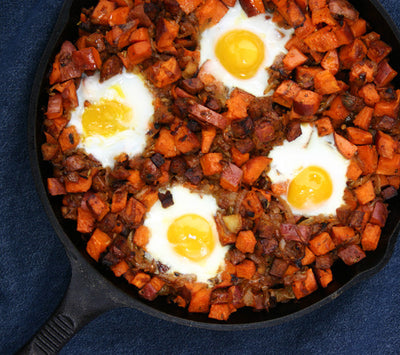 Sweet Potato Hash with Sausage and Eggs - Sweet Potato Hash with Sausage and Eggs