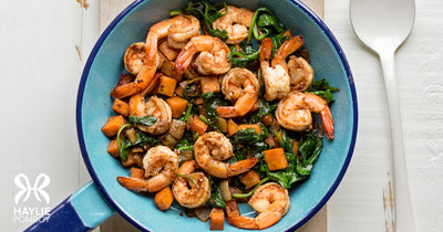 Sweet Potato-Shrimp Cooked Salad - Sweet Potato-Shrimp Cooked Salad