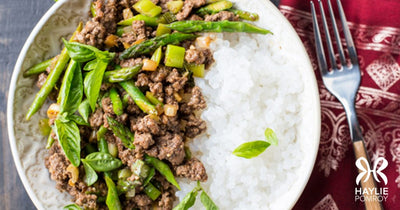 Thai Basil Ground Beef Bowl - Thai Basil Ground Beef Bowl