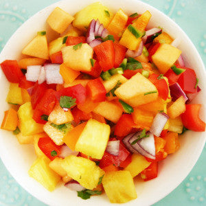 Tropical Fruit Salsa with Jalapeño and Bell Peppers - Tropical Fruit Salsa with Jalapeño and Bell Peppers