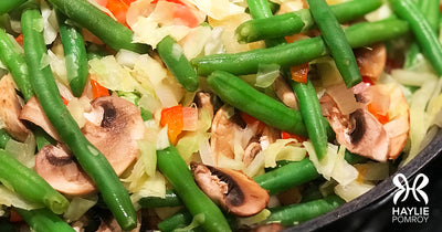 Veggie Stir-Fry with Egg White Threads - Veggie Stir-Fry with Egg White Threads