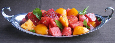 Watermelon and Heirloom Tomato Salad - Watermelon and Heirloom Tomato Salad