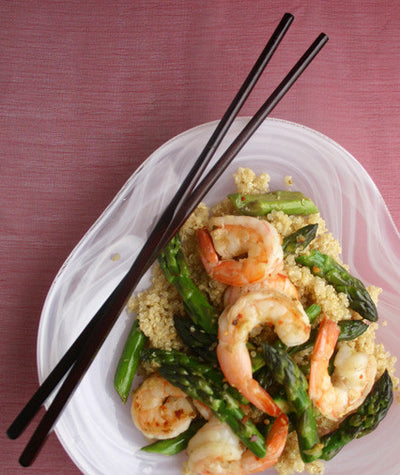 Three-Minute Asparagus-Shrimp Stir Fry - Three-Minute Asparagus-Shrimp Stir Fry