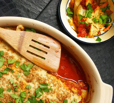 Greek Eggplant and Zucchini with White Beans - Greek Eggplant and Zucchini with White Beans