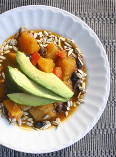 Kabocha Squash and Black Bean Stew - Kabocha Squash and Black Bean Stew