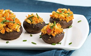 Party Mushrooms with Pine Nuts - Party Mushrooms with Pine Nuts