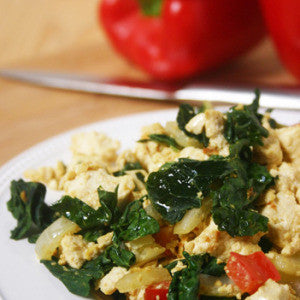 Tofu Scramble with Veggies - Tofu Scramble with Veggies